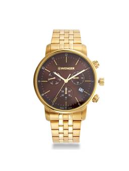 Wenger - Urban Classic Chrono 44Mm Brown Dial Men Watch (01.1743.110) (M)
