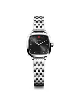 Wenger - Vintage Classic Black Dial 27Mm Women Analog Watch (01.1911.102) (M)