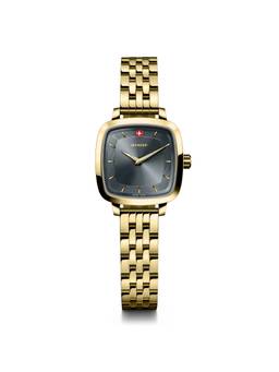 Wenger - Vintage Classic Black Dial 27Mm Women Analog Watch (01.1911.106) (M)