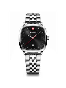 Wenger - Vintage Classic Black Dial 37Mm Men Analog Watch (01.1921.102) (M)