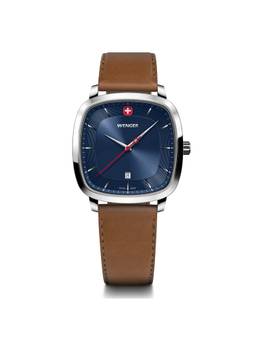Wenger - Vintage Classic Blue Dial 37Mm Men Analog Watch (01.1921.106) (M)