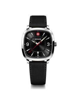 Wenger - Vintage Sport Black Dial 37Mm Men Analog Watch (01.1921.107) (M)