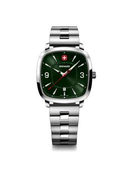 Wenger - Vintage Sport Green Dial 37Mm Men Analog Watch (01.1921.111) (M)