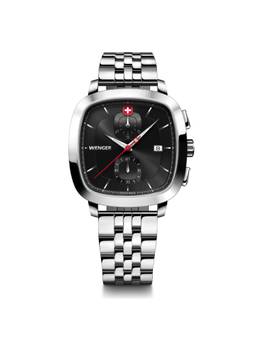 Wenger - Vintage Classic Black Dial 40Mm Men Chrono Watch (01.1933.101) (M)