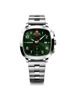 Wenger - Vintage Sport Green Dial 40 Mm Men Chrono Watch (01.1933.112) (M)