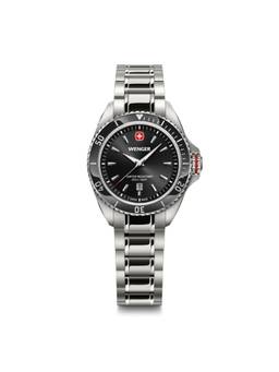 Wenger - Executive Swiss Made 34 Mm Black Dial Women Watch (01.2021.101) (M)