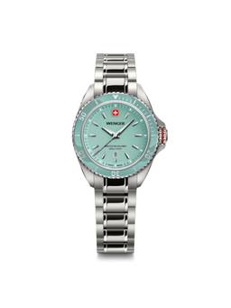 Wenger - Executive Swiss Made 34 Mm Turquoise Dial Women Watch (01.2021.103) (M)