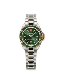 Wenger - Executive Swiss Made 34 Mm Green Dial Women Watch (01.2021.104) (M)