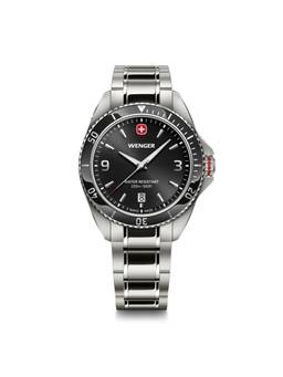 Wenger - Executive 40 Mm Black Dial Men Analog Watch (01.2031.101) (M)
