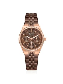 Alexandre Christie - Women's Multifunction Brown Quartz Watch (2C19Bfbrobo) (M)