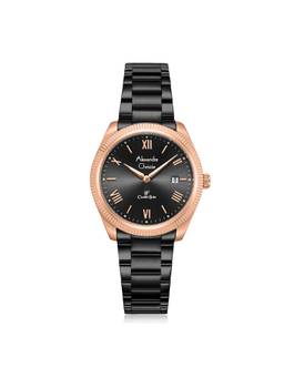 Alexandre Christie - Women's Classic Black Quartz Watch (8712Ldfbrba) (M)