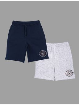3PIN - Trendy Boys Elasticated Shorts With Drawstring Navy & White (Pack of 2)