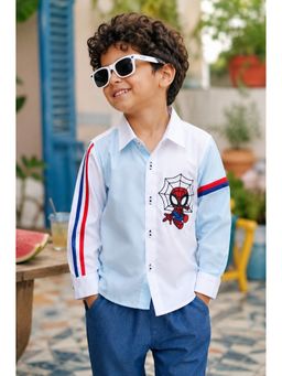 Toplove - Blue Spidey Colorblock Shirt