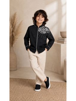 Toplove - Black Spark Embellished Shirt
