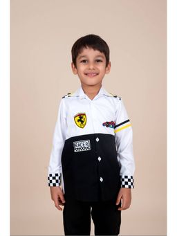 Toplove - Black Racer Colorblock Shirt