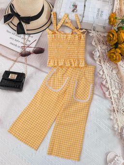 PSPeaches - Yellow Cotton Checks Co-Ord (Set of 2)