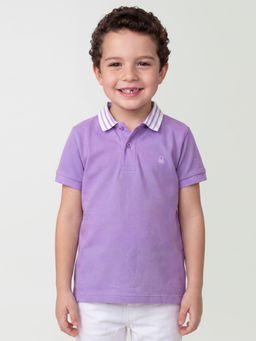 United Colors of Benetton - Purple Regular Fit Solid Polo T-Shirt