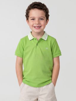 United Colors of Benetton - Green Regular Fit Solid Polo T-Shirt