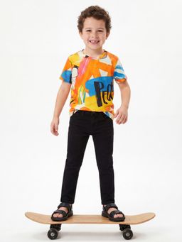 United Colors of Benetton - Orange Printed Regular Fit T-Shirt