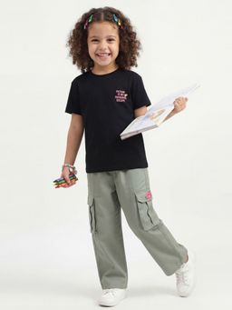 United Colors of Benetton - Black Graphic Relaxed Fit T-Shirt