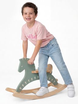 United Colors of Benetton - Peach Relaxed Fit Round Neck Printed T-shirt