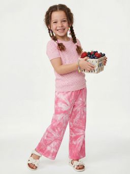 United Colors of Benetton - Pink Regular Fit High Rise Tie-Dye Trousers