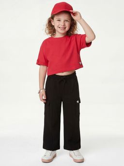 United Colors of Benetton - Black Regular Fit High Rise Solid Trackpant
