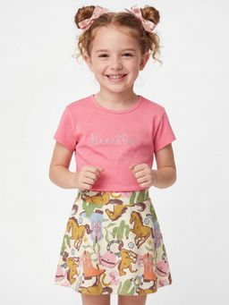 United Colors of Benetton - Regular Fit Round Neck T-Shirt Pink