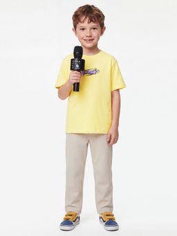 United Colors of Benetton - Yellow Pure Cotton Half Sleeves T-Shirt