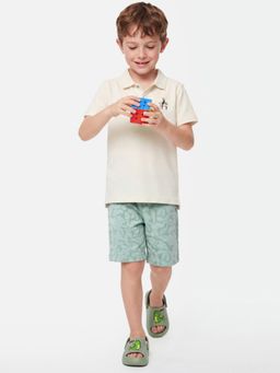 United Colors of Benetton - Green Pure Cotton Printed Shorts