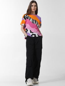 ONLY - Multi-Colour Printed Oversized T-Shirt