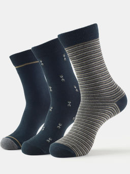 Jockey - 7104 Men Compact Cotton Elastane Crew Length Socks - Black (Pack of 3)