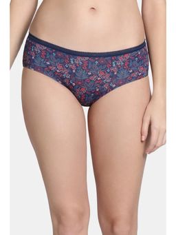 Zivame - Lively Bloom Low Rise Full Coverage Hipster Panty - Pageant Blue