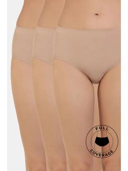 Zivame - Solid Roebuck Medium Rise Full Coverage No Visible Panty Line Hipster (Pack of 3)