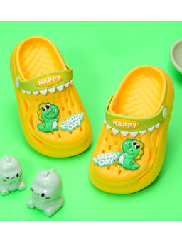 Yellow Bee - Yellow Sunshine Dino Delight Clogs for Boys