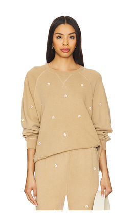 The Great - The Slouch Sweatshirt With Daisy Embroidery