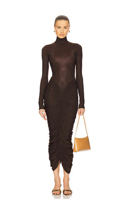 Helsa - The Super Sheer Ruched Dress