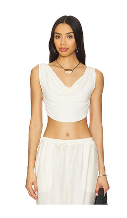 Indah - Maha Solid Cowl Neck Vest Top