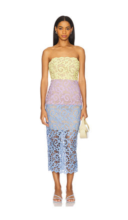 Milly - Kait Trois Multi Color Lace Dress