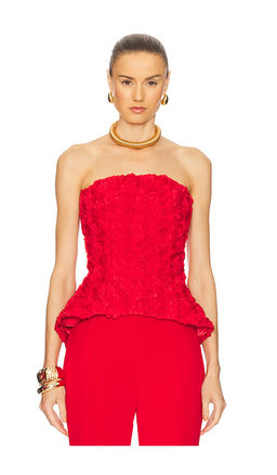 Nadine Merabi - Peplum Flower Detail Top