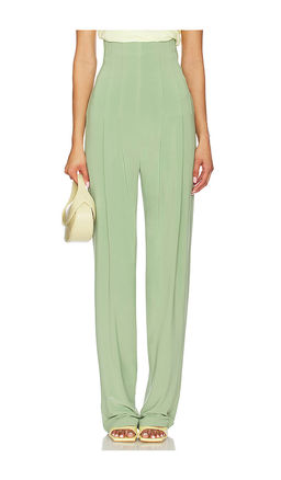Norma Kamali - High Waist Tailored Pleat Pant