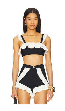 Patbo - Merian Knit Flutter Color Block Bikini Top