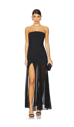 Shona Joy - Blainey Strapless Draped Maxi Dress