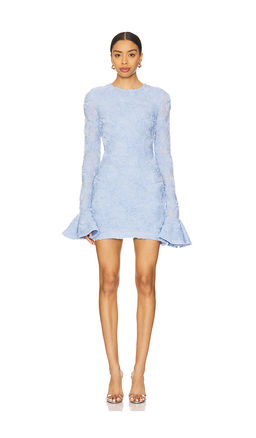 ROTATE - Flower Mesh Mini Dress