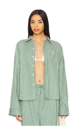Weworewhat - Cropped Button Front Shirt
