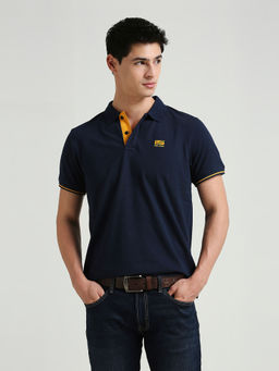 Pepe Jeans - Navy Solid Short Sleeve Polo T-Shirt