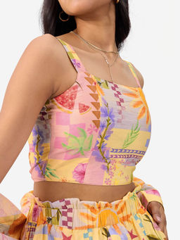 The Souled Store - Tropical Summer Women Crop Top