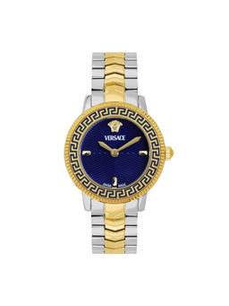 VERSACE - Women V-Icon 30 mm Navy Blue Dial Analog Watch (VEUCA0524) (M)