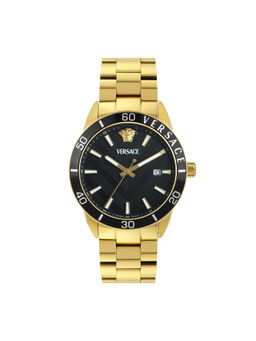 VERSACE - Men Greca Urban 43 mm Black Dial Analog Watch (VEYCA0724) (M)