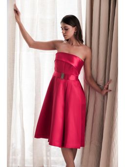Natalia Livingston - Aurora Red Solid Dress